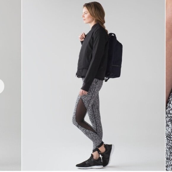 Lululemon Sole Training 7/8 TightDaisy Dust Alpine White Black / Black Size 6 - Picture 5 of 16